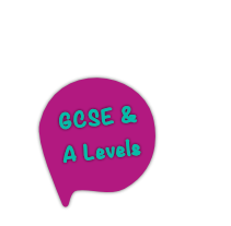 Bubble with the word GCSE & A Levels in it